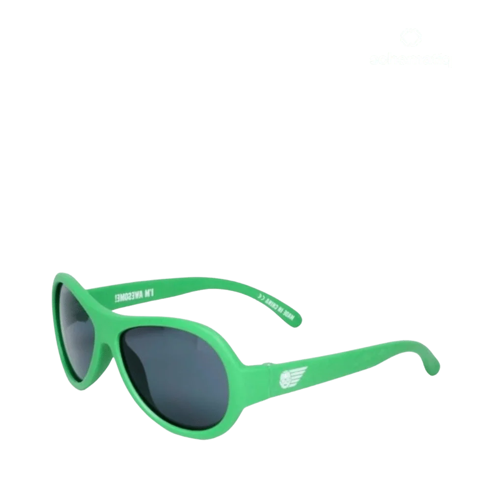 Uv Sunglasses Unisex-baby Aviator Green 3-7 Y/O By Babiators