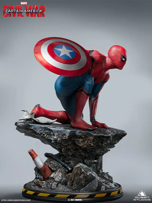 Marvel Captain America: Civil War Statue : Spider-Man 1/4 Statue (Premium Edition) Statue By Queen Studios - Image 3