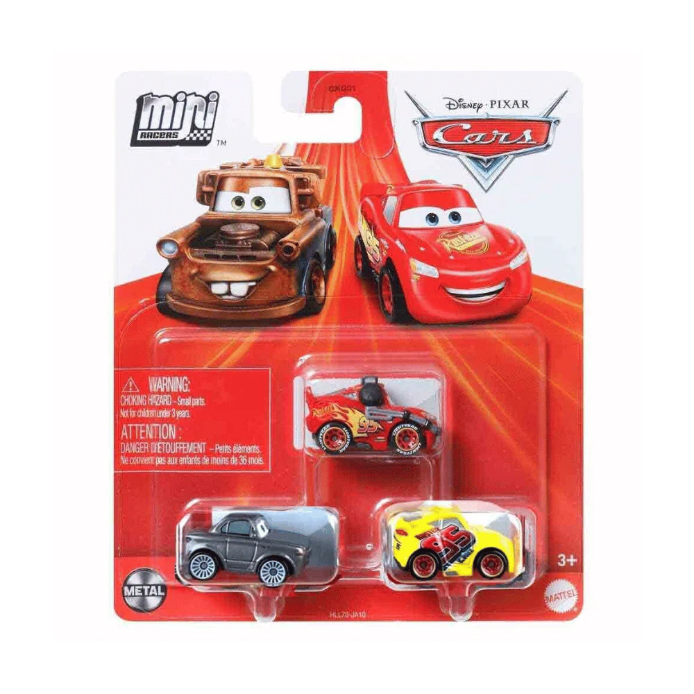 Cars Mini Racer 3-pack Asst. - New LIGHTNING MCQUEEN By Mattel