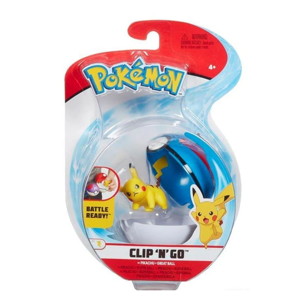 Clip N Go - Pikachu + Great Ball