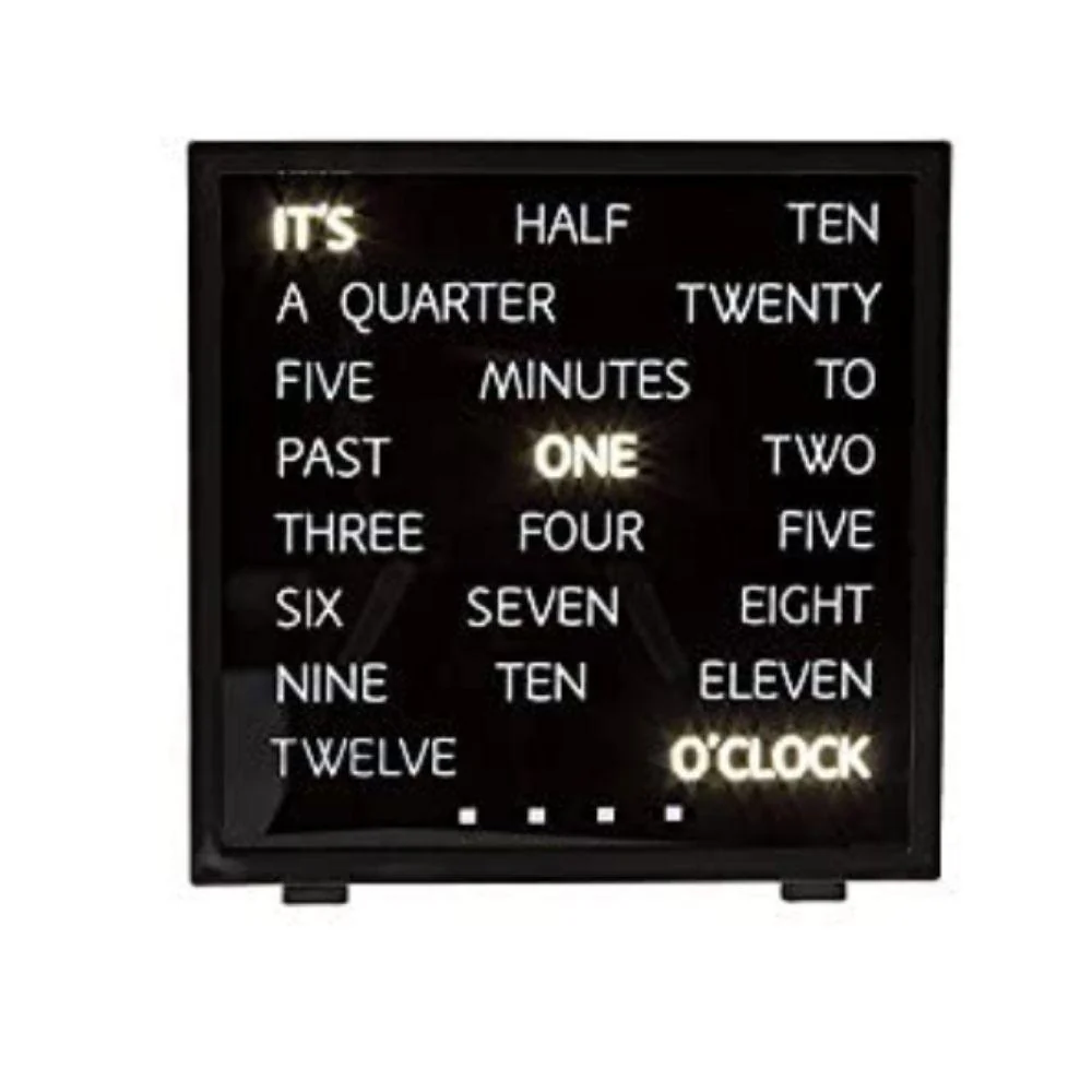 Clock with English words