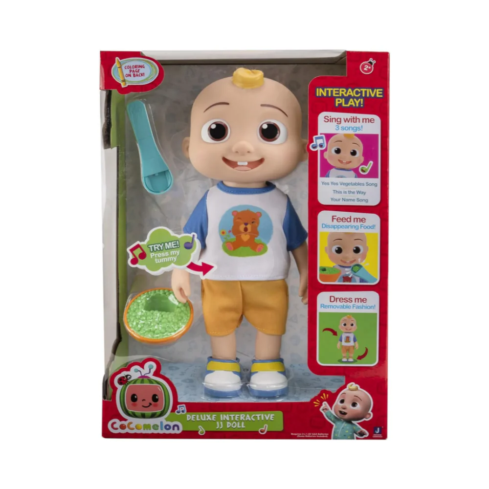 CoComelon Deluxe Interactive JJ Doll 11.8 Plush Toy