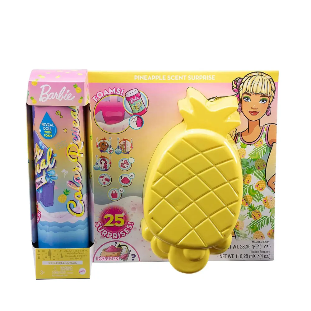 Barbie Color Reveal Foam! Pineapple Scent Surprise Surprise Doll