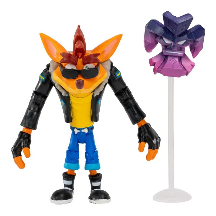 Crash Bandicoot - Biker Crash with Akano Mask 4.5” Action Figure (Wave 1) - Image 2