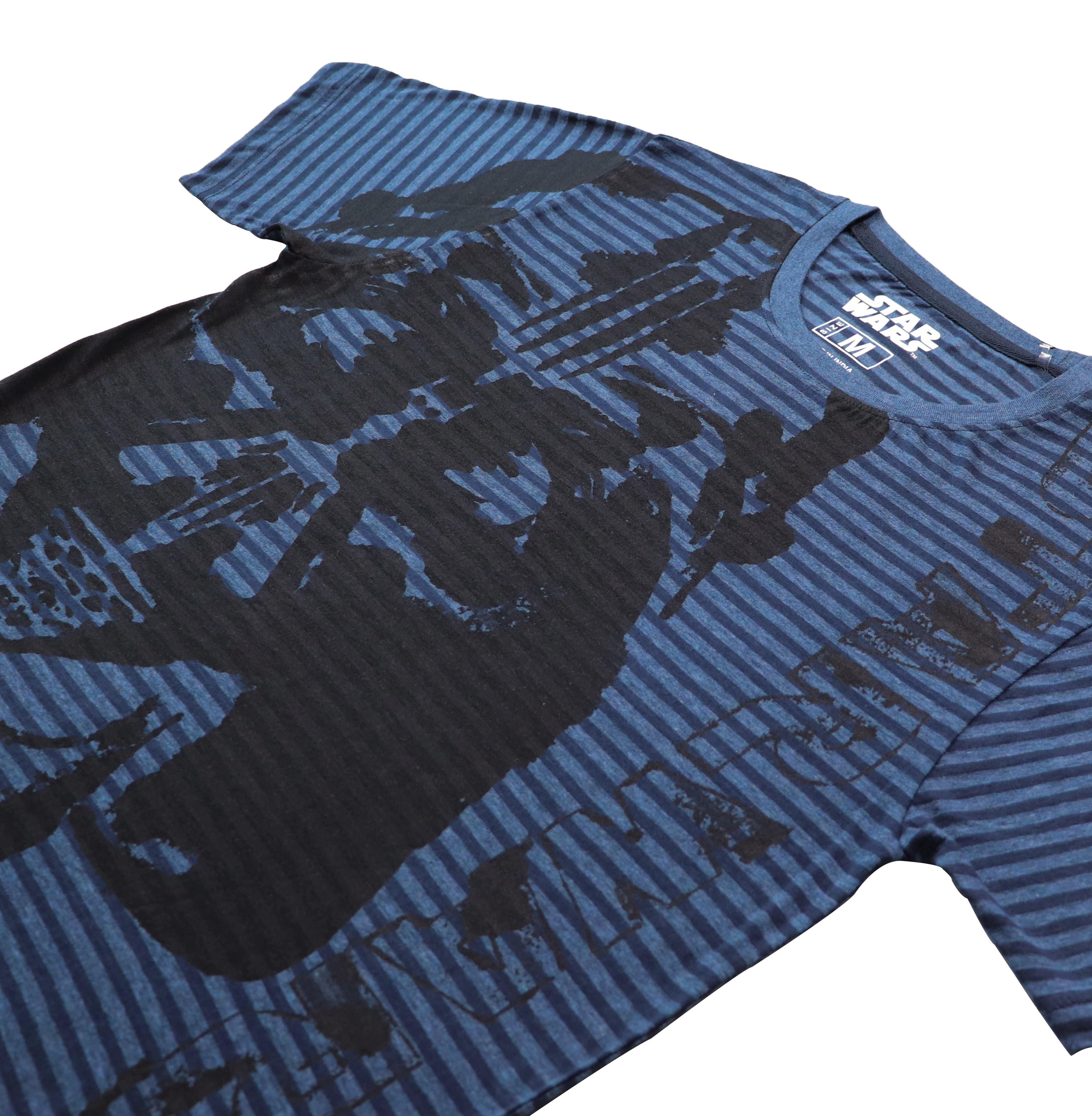 CREW NECK STRIPES W/CMYK PRINT : STAR WARS - BLUE - Image 3