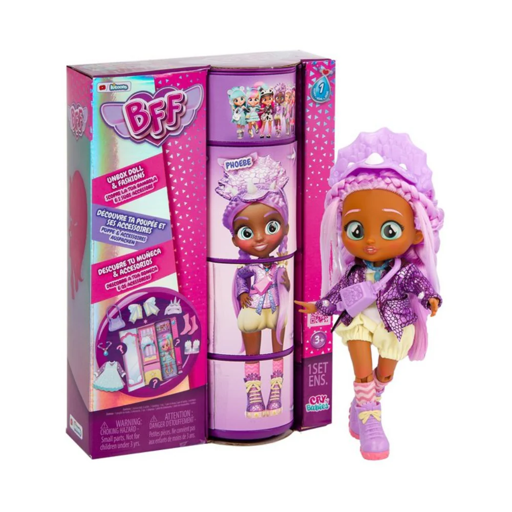 Cry Babies Bff Series Doll  8" - Phoebe