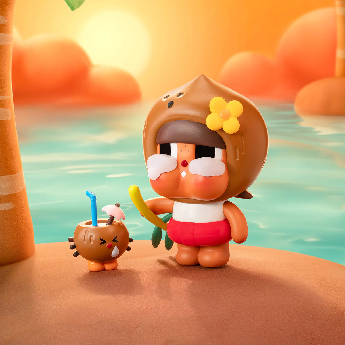 Crybaby Coconut Figure-Brown By Pop Mart - Image 3