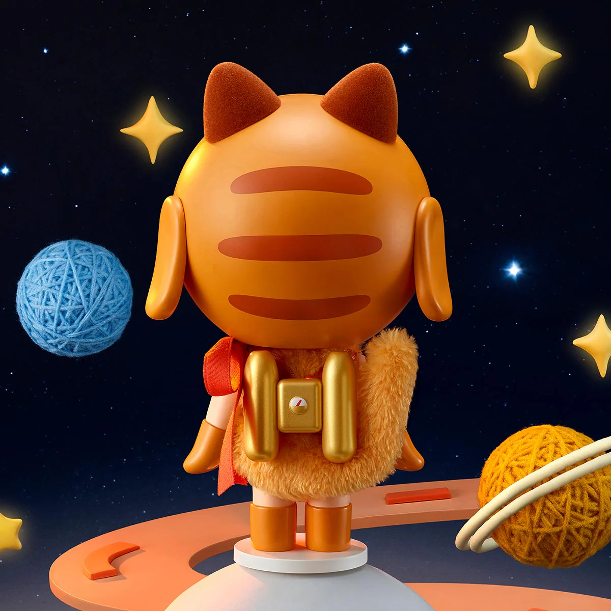 Crybaby Space Cat Orange Figurine By Pop Mart - Image 4