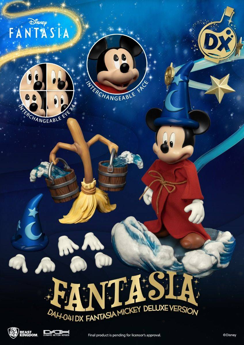 Disney Classic Mickey Fantasia Dynamic 8Ction Heroes Figure Deluxe Version by Beast Kingdom (DAH-041DX) - Image 3