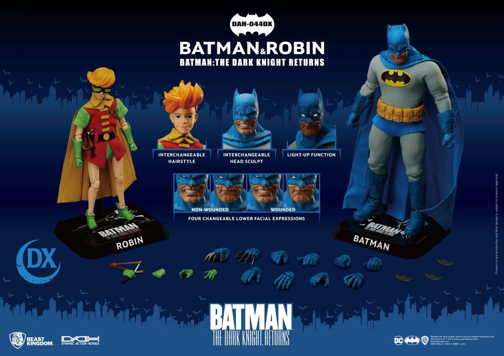 DC Comics Batman The Dark Knight Returns: Batman & Robin Dynamic 8ction Heroes Action Figures ( DAH-044DX) - Image 2