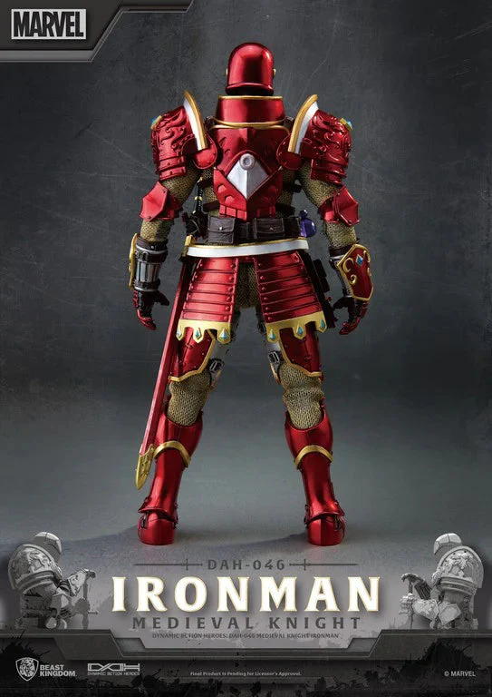 Marvel: Iron Man Medieval Knight Dynamic Action Heroes (D.A.H.) Action Figure by Beast Kingdom (DAH-046) - Image 5