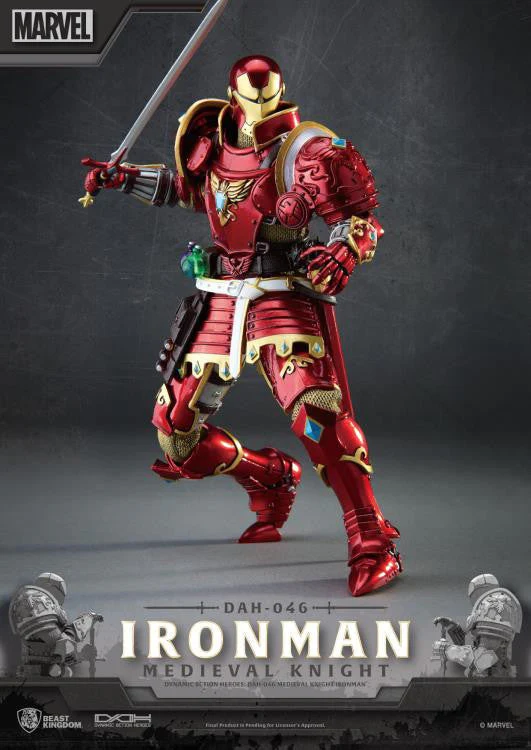 Marvel: Iron Man Medieval Knight Dynamic Action Heroes (D.A.H.) Action Figure by Beast Kingdom (DAH-046) - Image 6