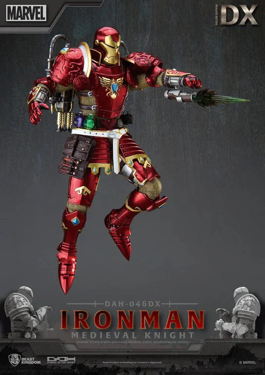 Marvel: Iron Man Medieval Knight Deluxe Ver Dynamic Action Heroes (D.A.H.) Action Figure by Beast Kingdom (DAH-046DX) - Image 3