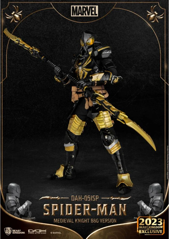 SP Medievil Knight Spider-Man B&G Version Action Figure By Beast Kingdom (DAH-051) - Image 2