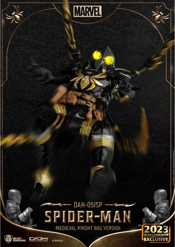 SP Medievil Knight Spider-Man B&G Version Action Figure By Beast Kingdom (DAH-051) - Image 4