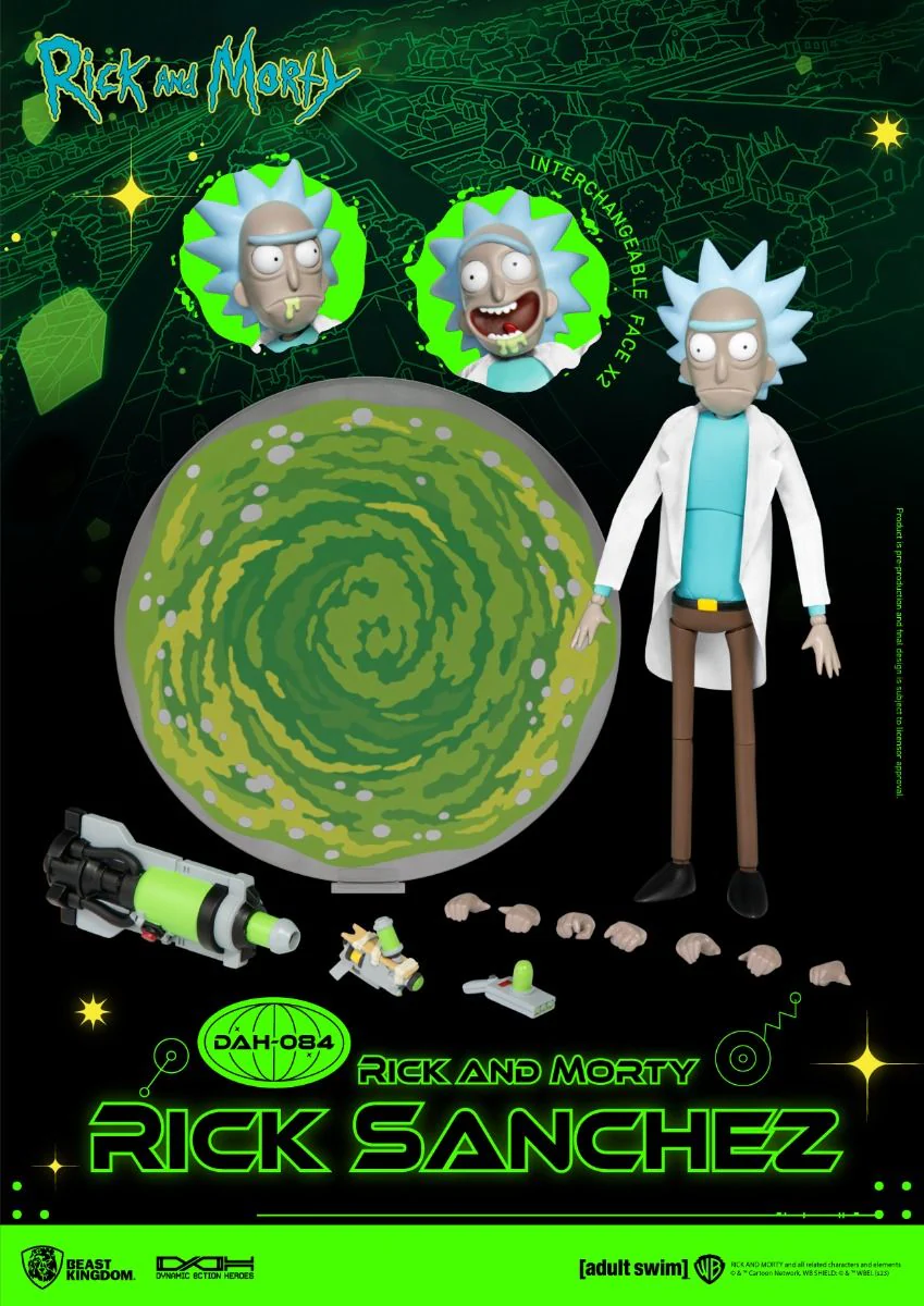 Rick and Morty Dynamic 8ction Heroes DAH-084 Rick Sanchez Action Figure By Beast Kingdom - Image 4