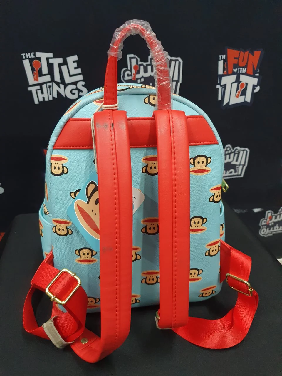 Damage LOUNGEFLY! LEATHER: PAUL FRANK JULIUS POCKET MINI BACKPACK [STAINED] - Image 2