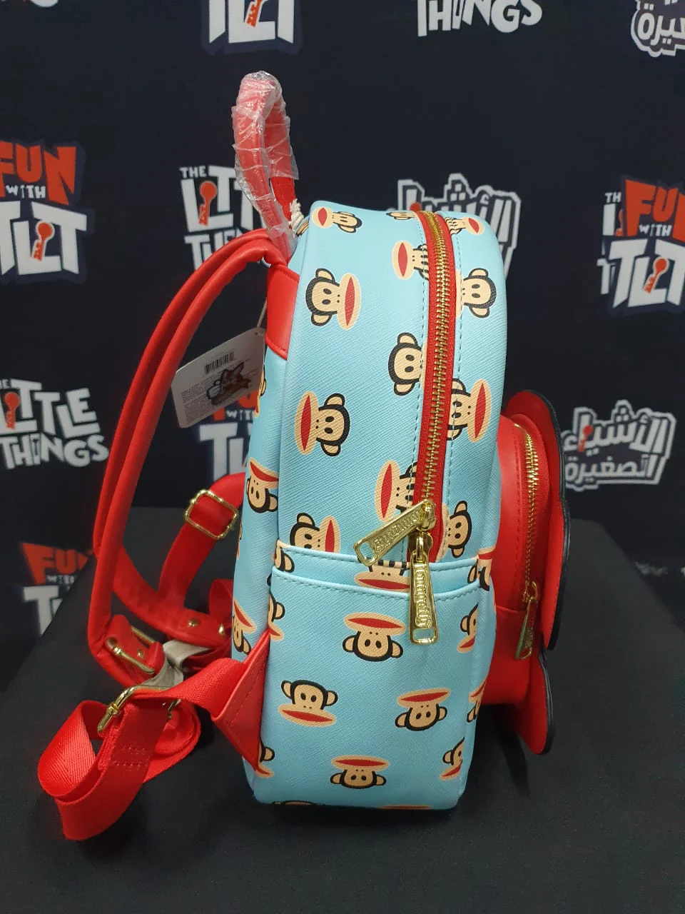 Damage LOUNGEFLY! LEATHER: PAUL FRANK JULIUS POCKET MINI BACKPACK [STAINED] - Image 4