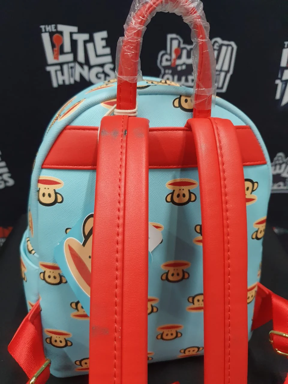 Damage LOUNGEFLY! LEATHER: PAUL FRANK JULIUS POCKET MINI BACKPACK [STAINED] - Image 5