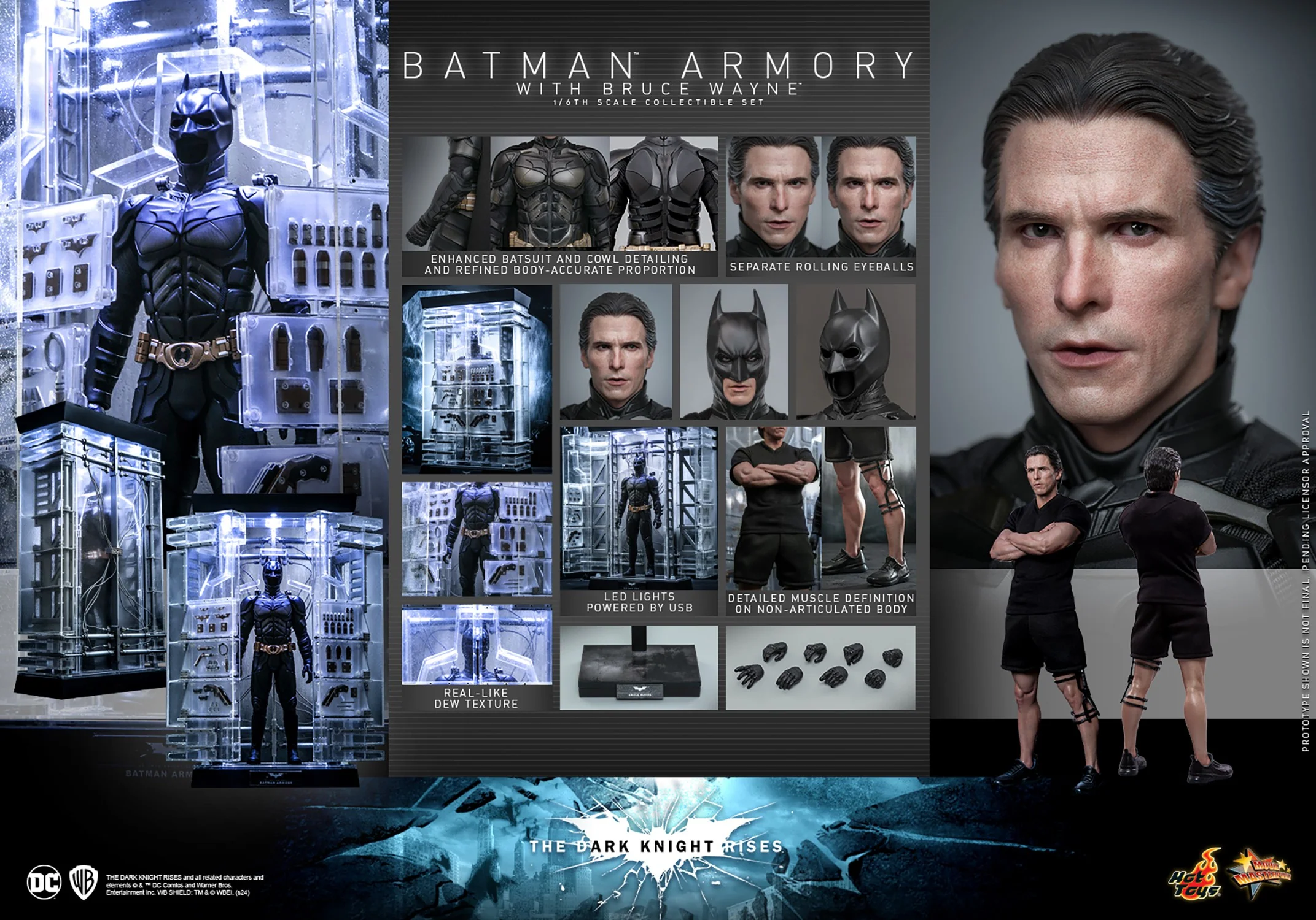 DC Batman Armory with Bruce Wayne Sixth Scale Action Figure By Hot Toys - Image 9