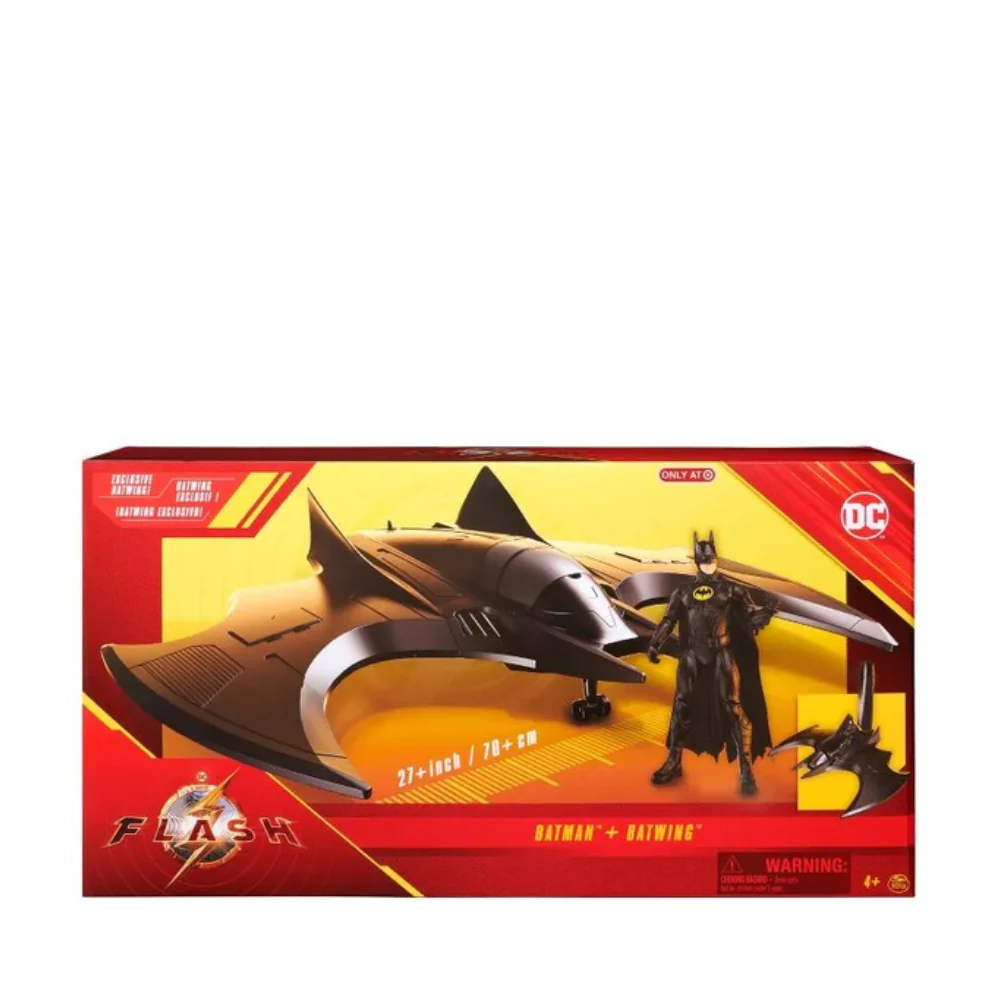 The Flash Movie 12" Scale Batwing With Batman Play Set by Spin Master