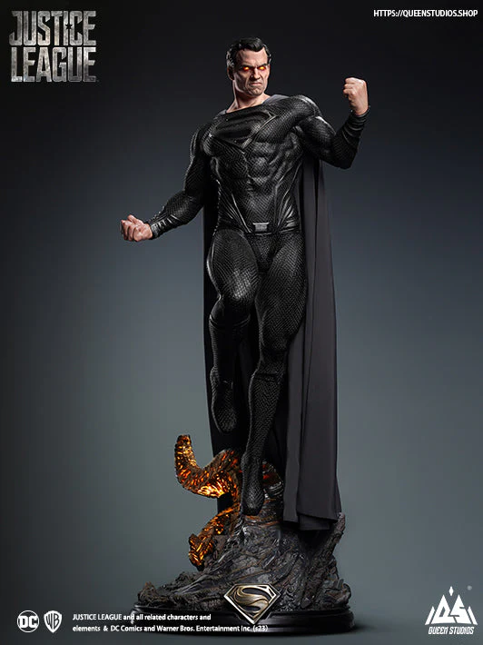 DC Superman (Black Suit) 1/3 Scale Statue (Premium Edition) By Queen Studios - Image 6