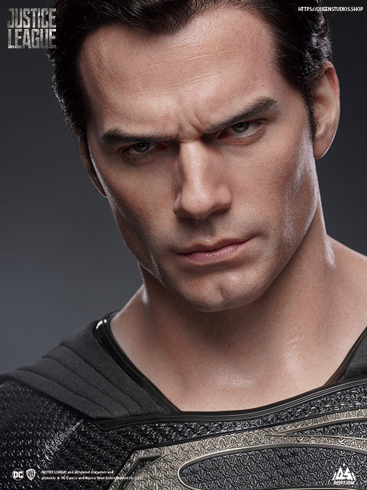 DC Superman ( Black Suit ) Life-size Bust By Queen Studios - Image 2