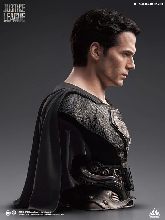 DC Superman ( Black Suit ) Life-size Bust By Queen Studios - Image 3