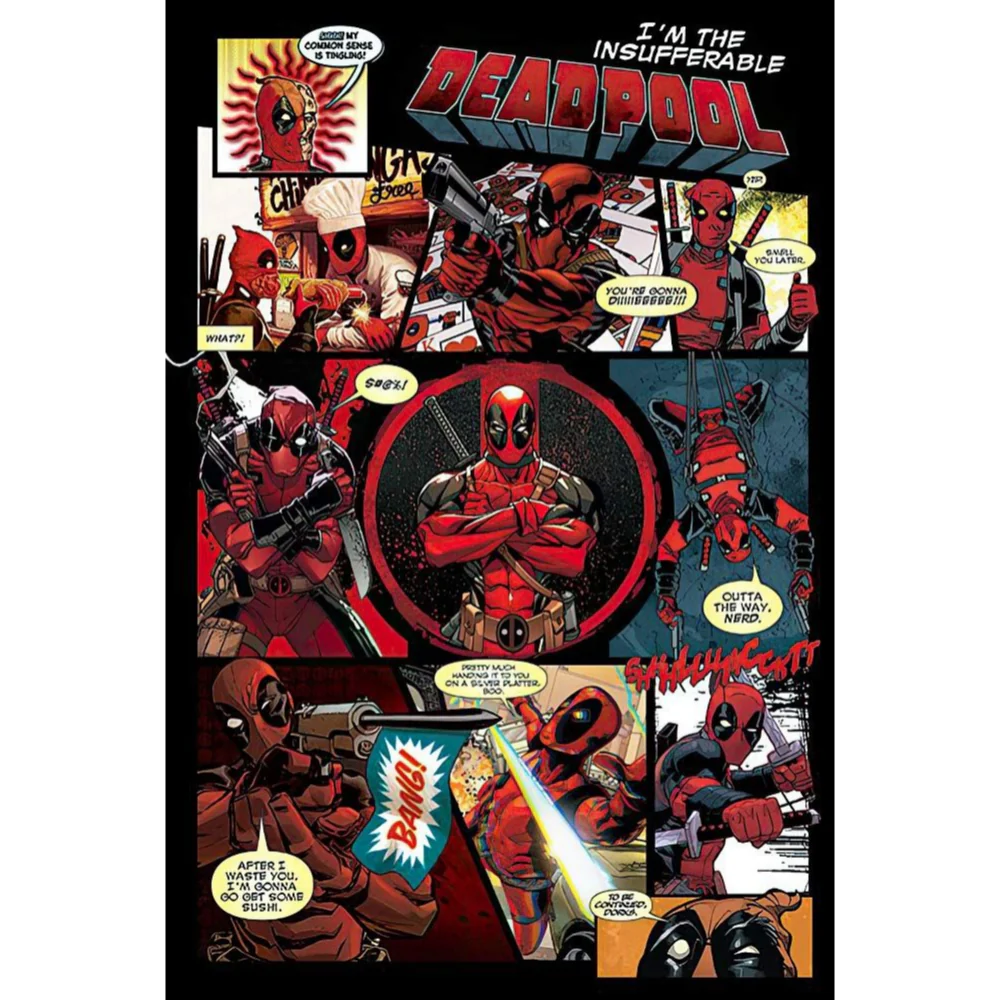 DEADPOOL (PANELS) - DOOR POSTER By PYRAMID