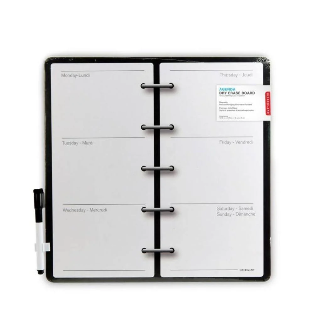 Agenda Dry Erase Magnetic Memo Board by Kikkerland