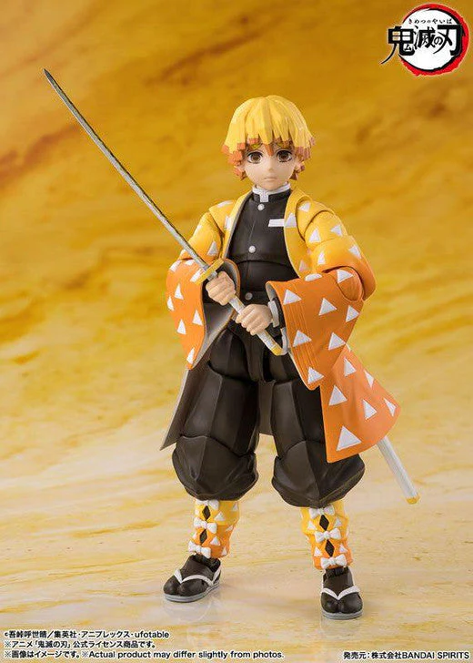 Demon Slayer: Kimetsu no Yaiba Zenitsu Agatsum Action Figure S.H.Figuarts By Bandai Tamashii - Image 2