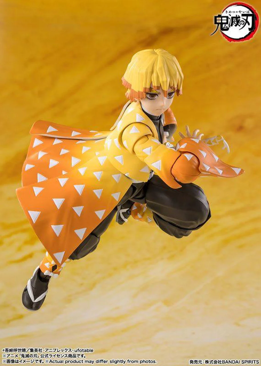 Demon Slayer: Kimetsu no Yaiba Zenitsu Agatsum Action Figure S.H.Figuarts By Bandai Tamashii - Image 4