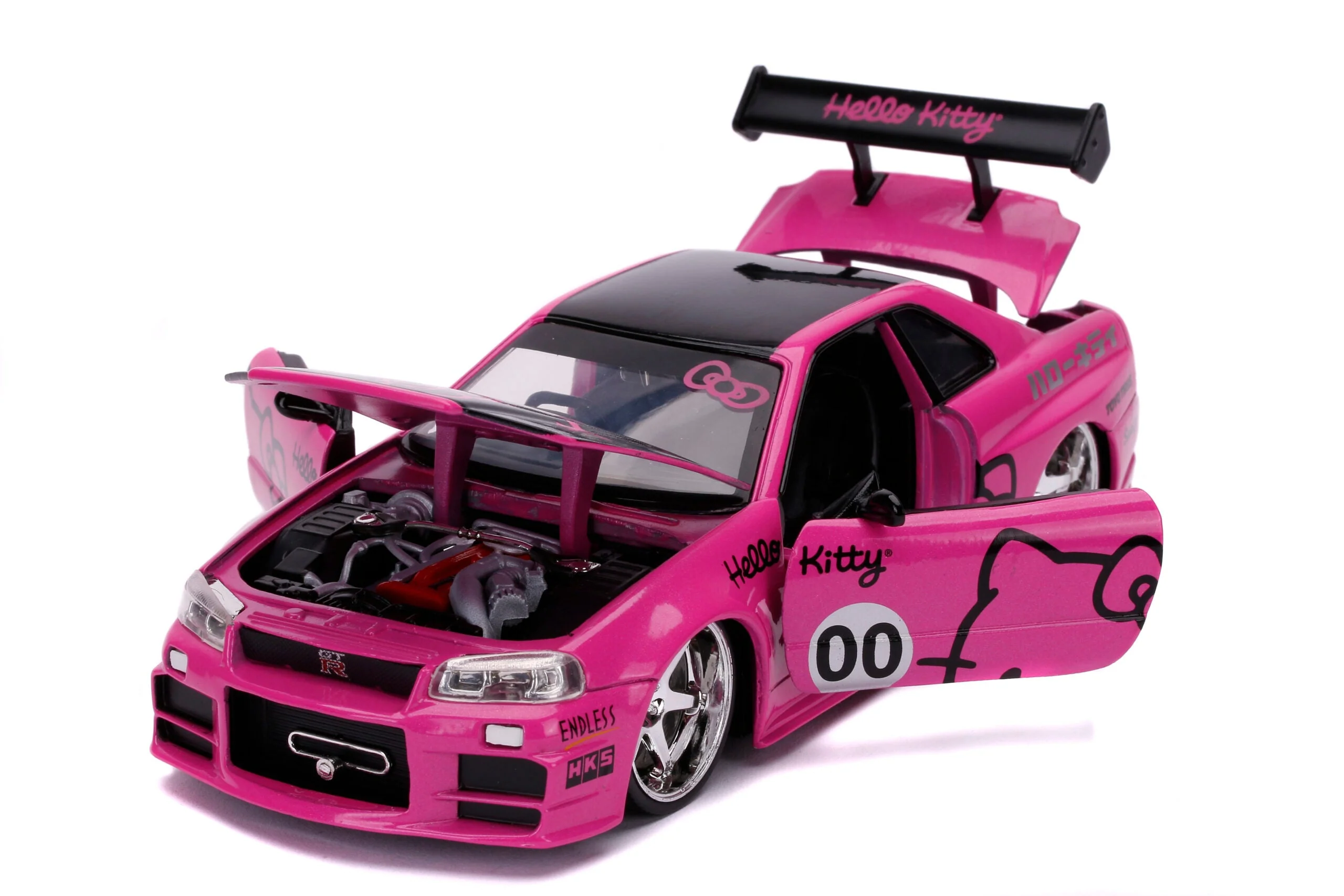 Hello Kitty 2002 Nissan Skyline 1:24 Scale Car Model by Dickie Toys - Image 3