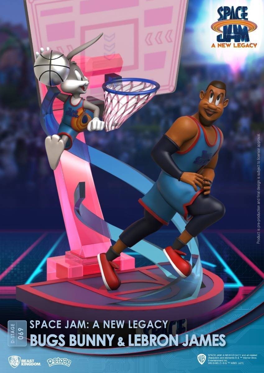 Space Jam : A New Legacy-Bugs Bunny & Lebron James Diorama Stage by Beast Kingdom (Diorama Stage- 069) - Image 2