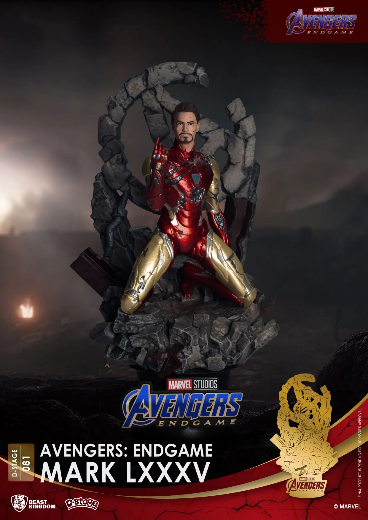 Marvel Avengers: Endgame Iron-Man with MK85 Diorama Stage by Beast Kingdom (Diorama Stage-081) - Image 5