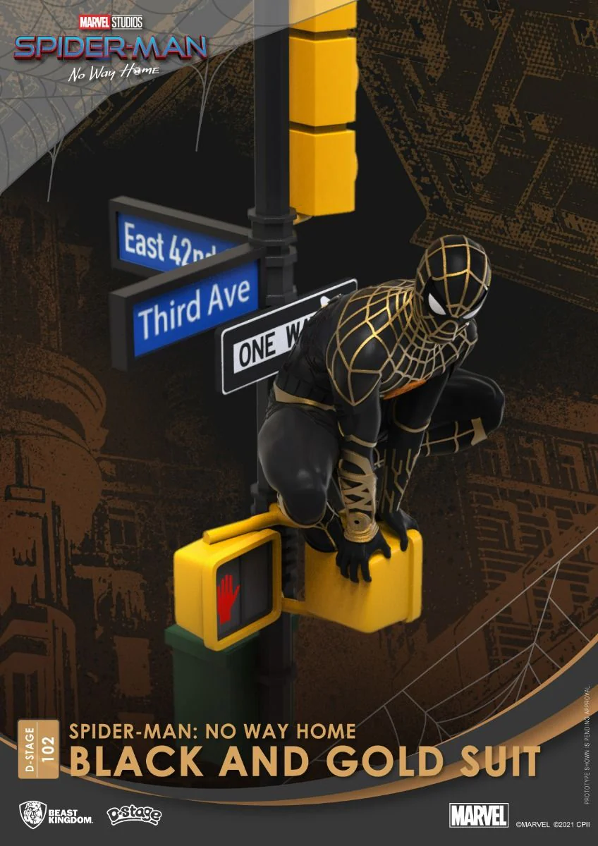 Spider-Man : No Way Home-Black and Gold Suit Diorama Stage by Beast Kingdom (Diorama Stage-102) - Image 2