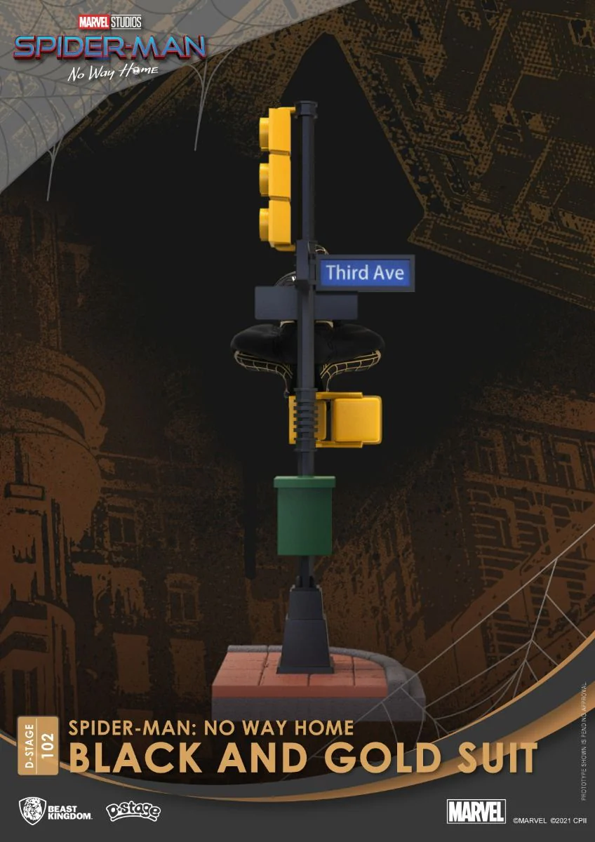 Spider-Man : No Way Home-Black and Gold Suit Diorama Stage by Beast Kingdom (Diorama Stage-102) - Image 3