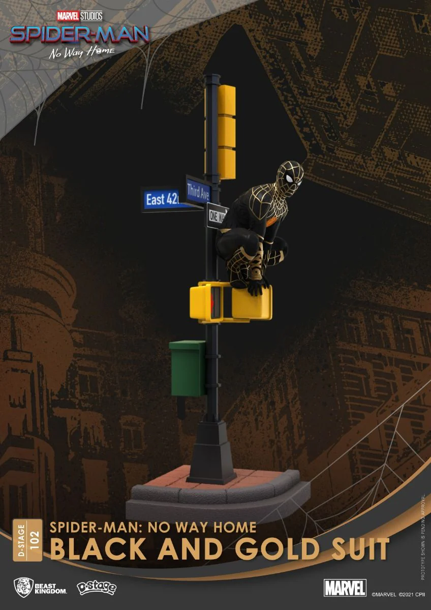 Spider-Man : No Way Home-Black and Gold Suit Diorama Stage by Beast Kingdom (Diorama Stage-102) - Image 4