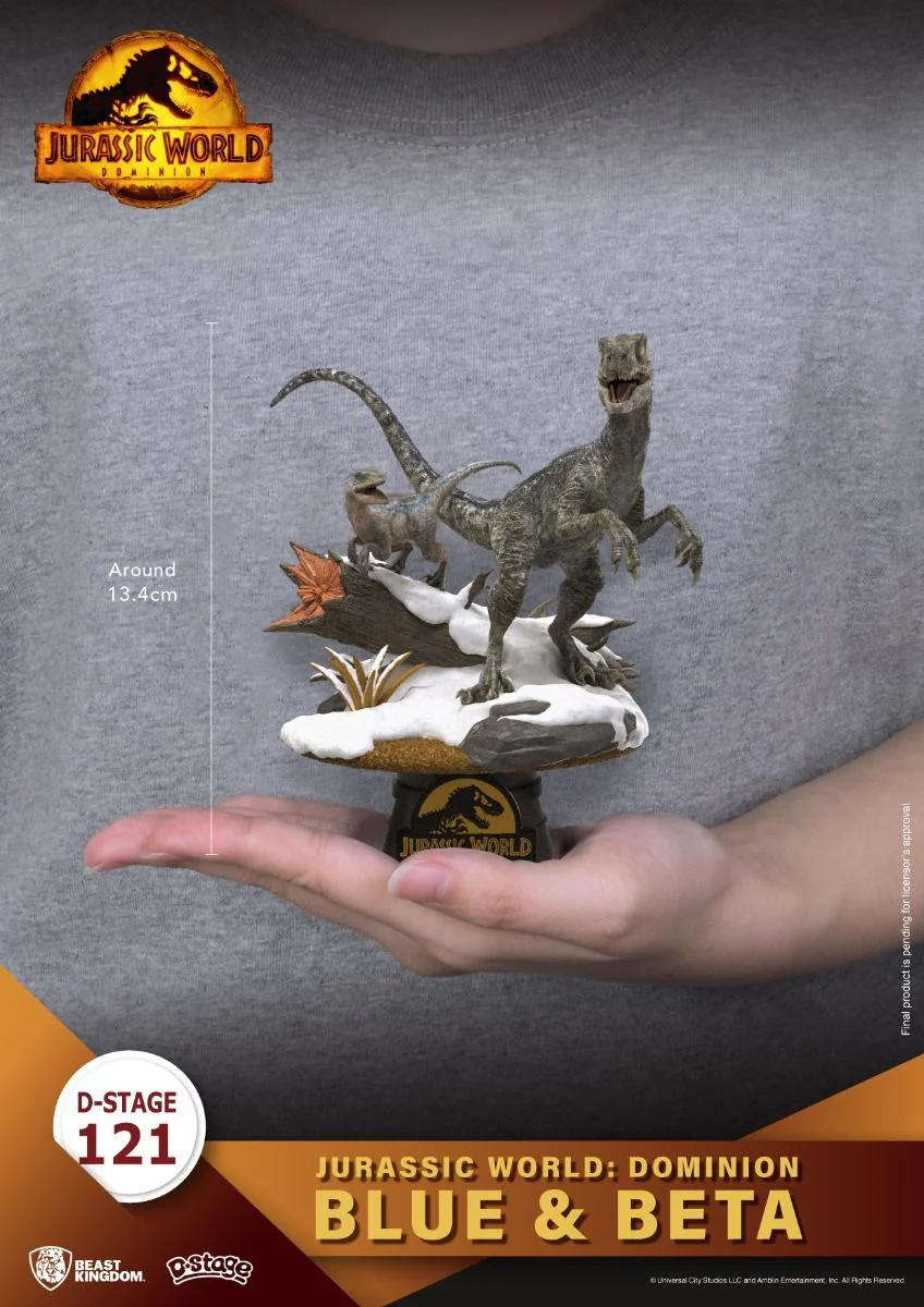 Jurassic World: Dominion Blue & Beta Diorama Stage-121 by Beast Kingdom - Image 2
