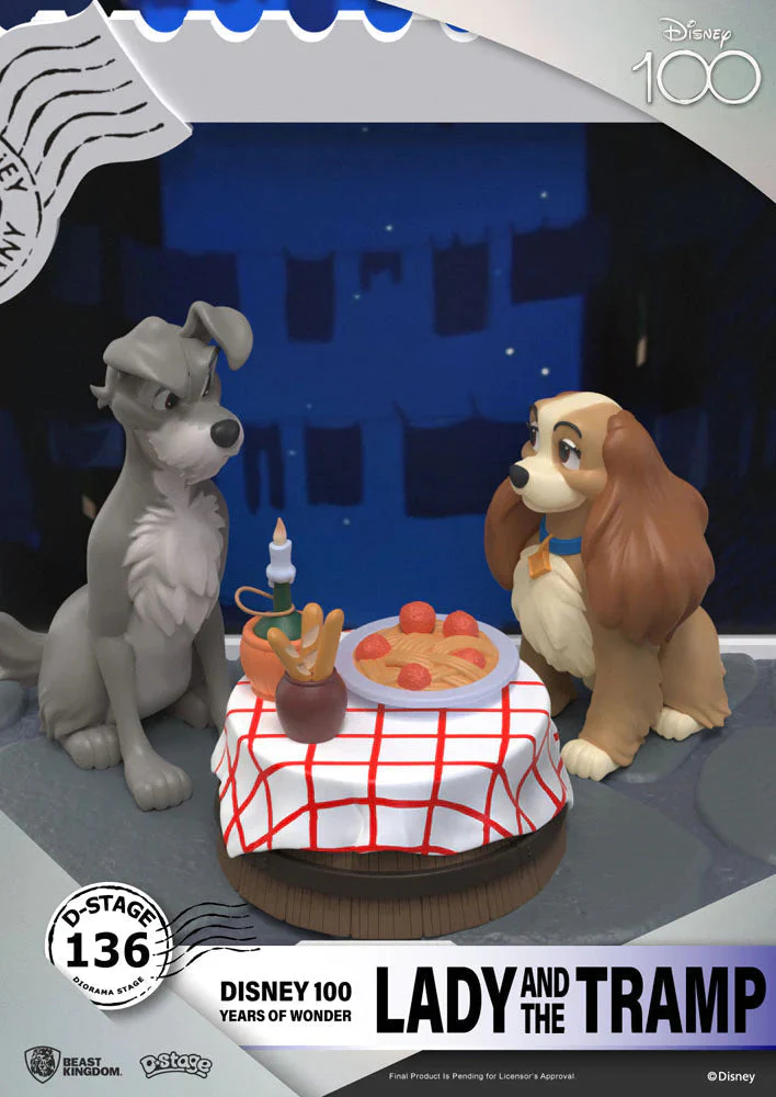 Disney 100th Lady And The Tramp (Diorama Stage-136) by Beast Kingdom - Image 2