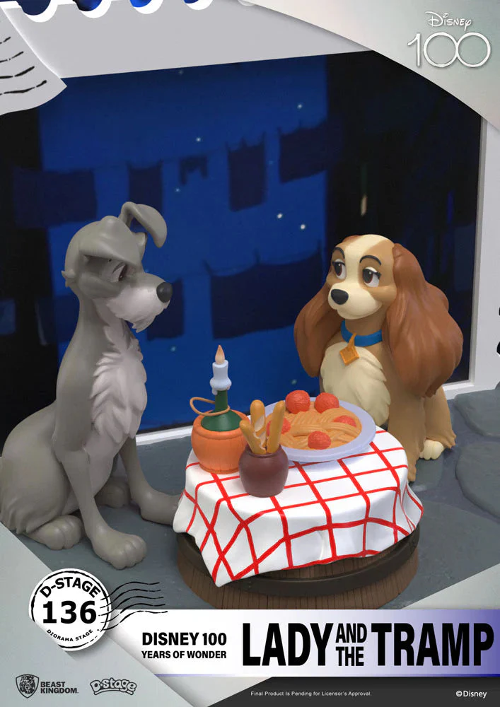 Disney 100th Lady And The Tramp (Diorama Stage-136) by Beast Kingdom - Image 3
