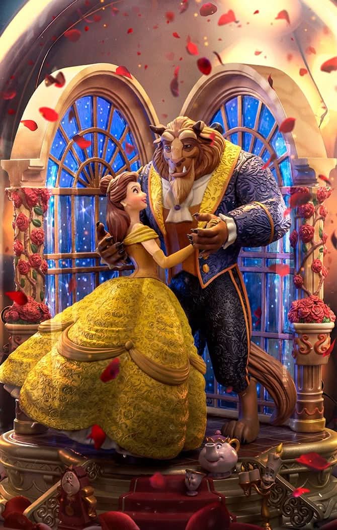 Disney Beauty and the Beast Deluxe Disney 100Th - Beauty and Bea By Iron Studio - Image 2