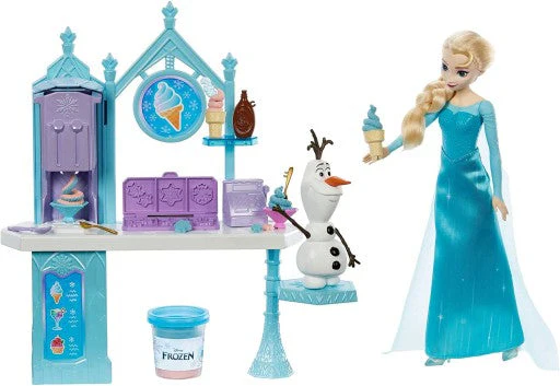 Disney Frozen Fashion Doll Elsa & Olaf's Ice Cream Cart By Mattel - Image 2