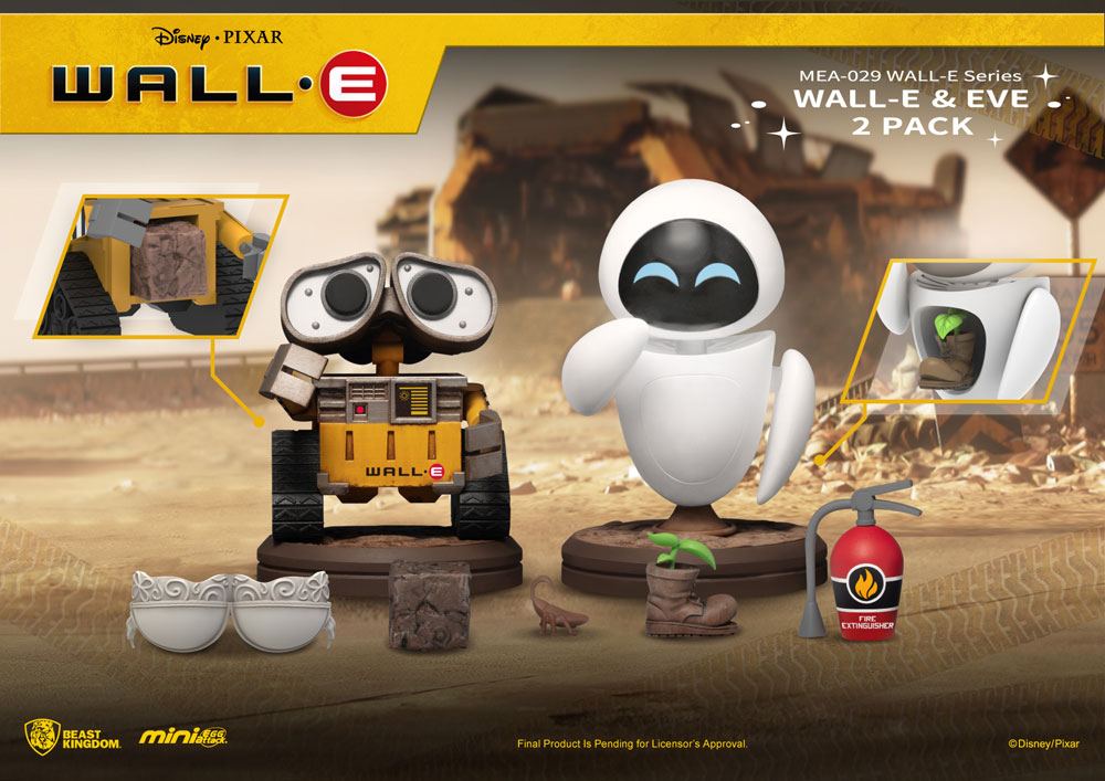 Disney Pixar Wall-E Series: Wall-E and Eve 2 Pack Mini Egg Attack Figures by Beast Kingdom - Image 4