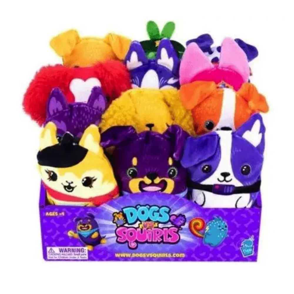 Dogs Vs Squirls 4" Plush Beans (1 Random)
