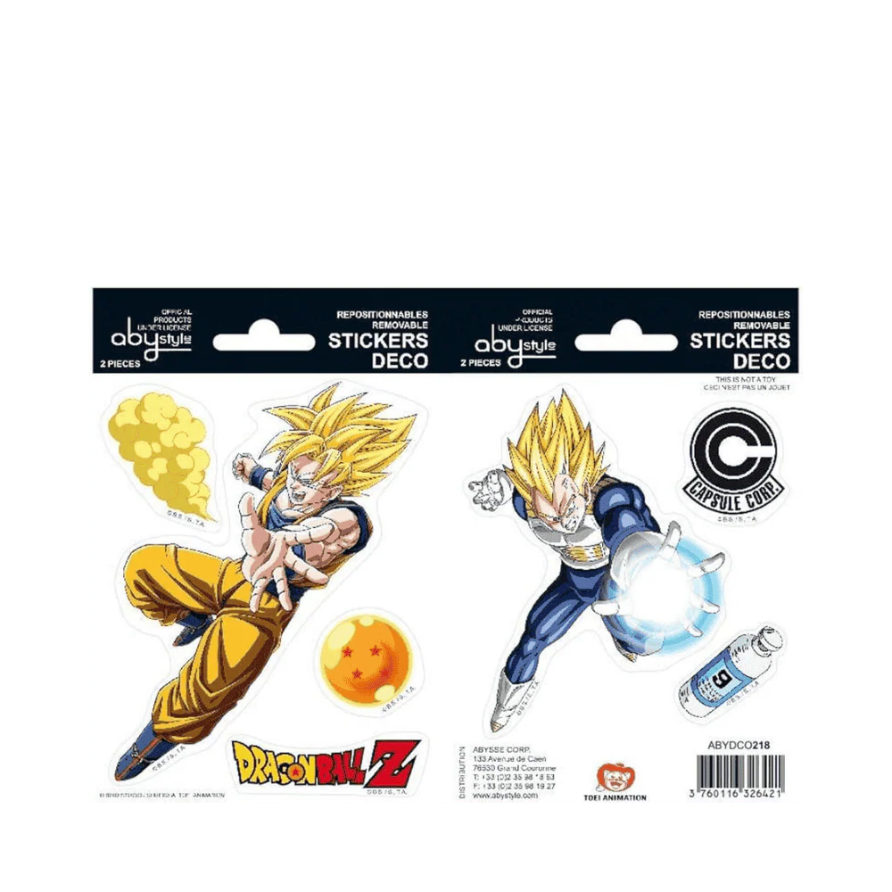 DRAGON BALL -Stickers - 16x11cm/ 2 sheets - DBZ/ Goku-Vegeta
