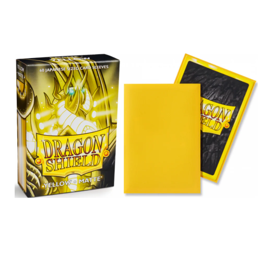 Dragon Shield Small Sleeves - Japanese Matte Yellow (60 Sleeves)