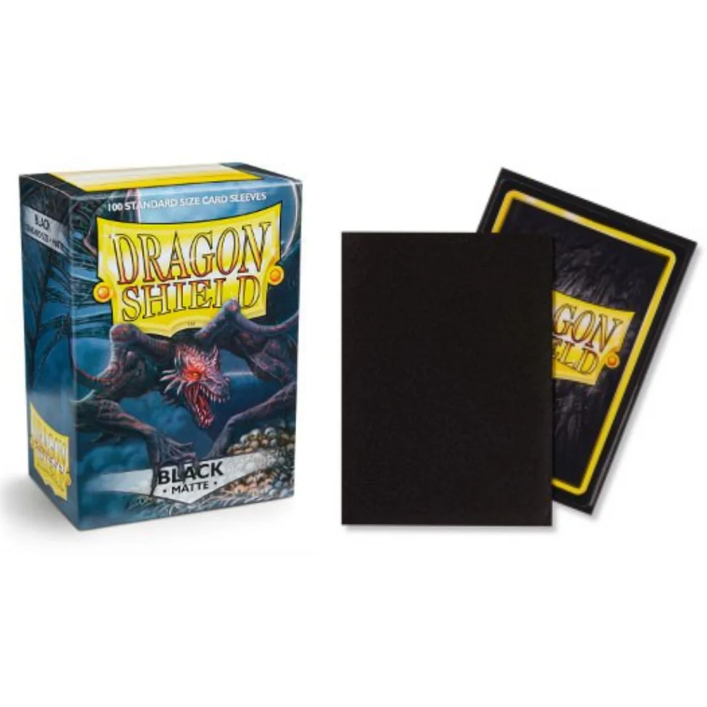 Dragon Shield Standard Sleeves - Matte Black (100 Sleeves)
