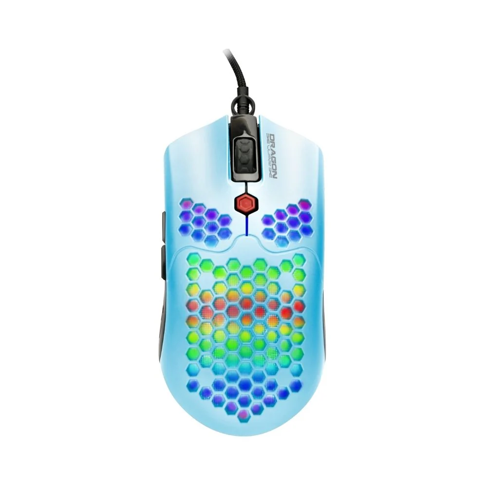 Dragon War G25 RGB gaming mouse (CYAN)