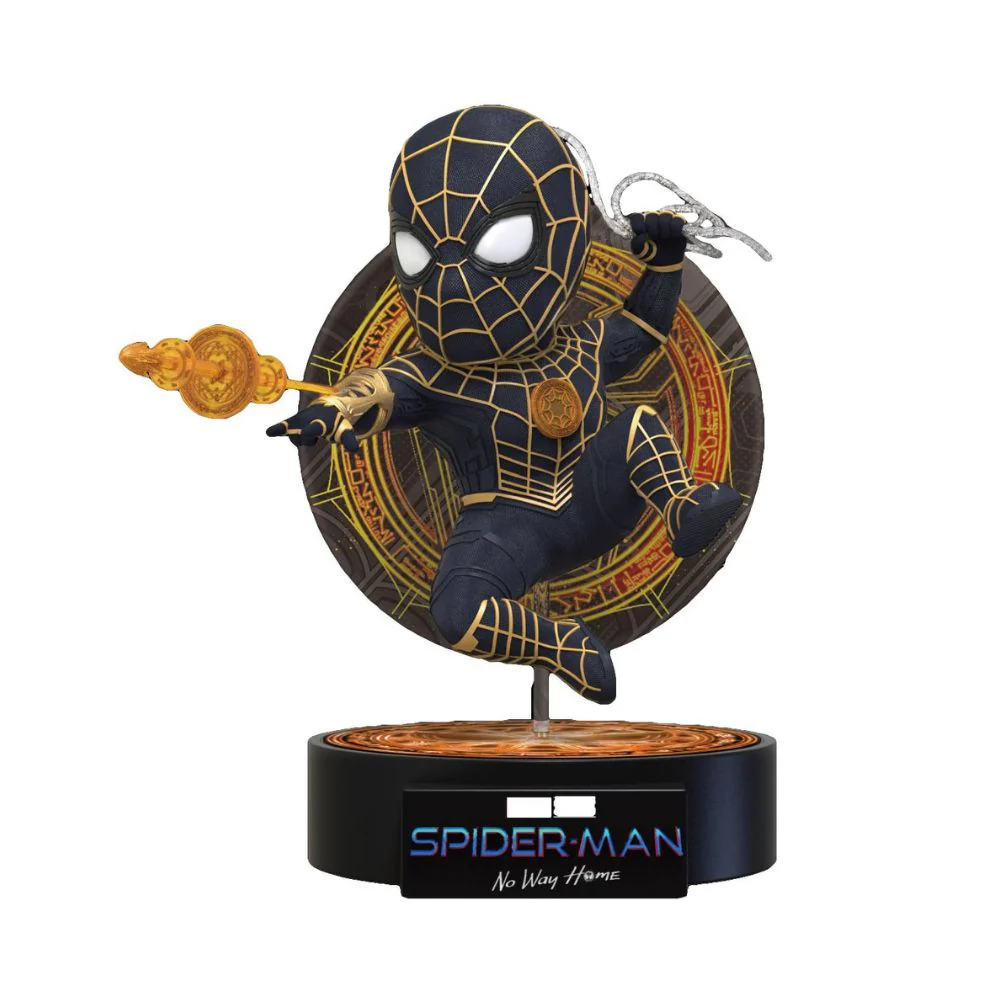 Marvel Spider-Man: No Way Home Spider-Man Black & Gold Suit Egg Attack Figure by Beast Kingdom (EA-041)